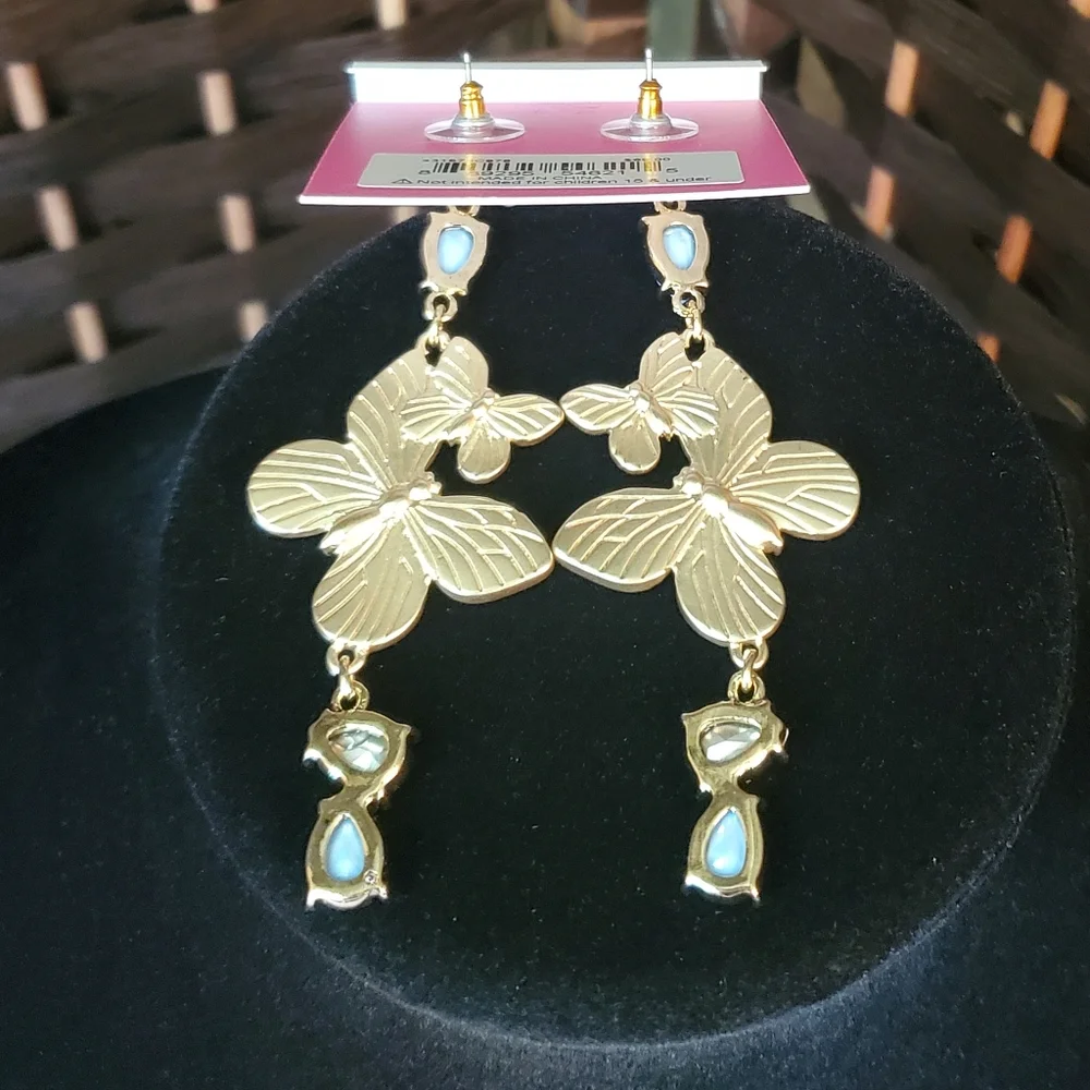 Betsey Johnson Matching Butterfly 🦋 Earrings - Picture 7 of 10
